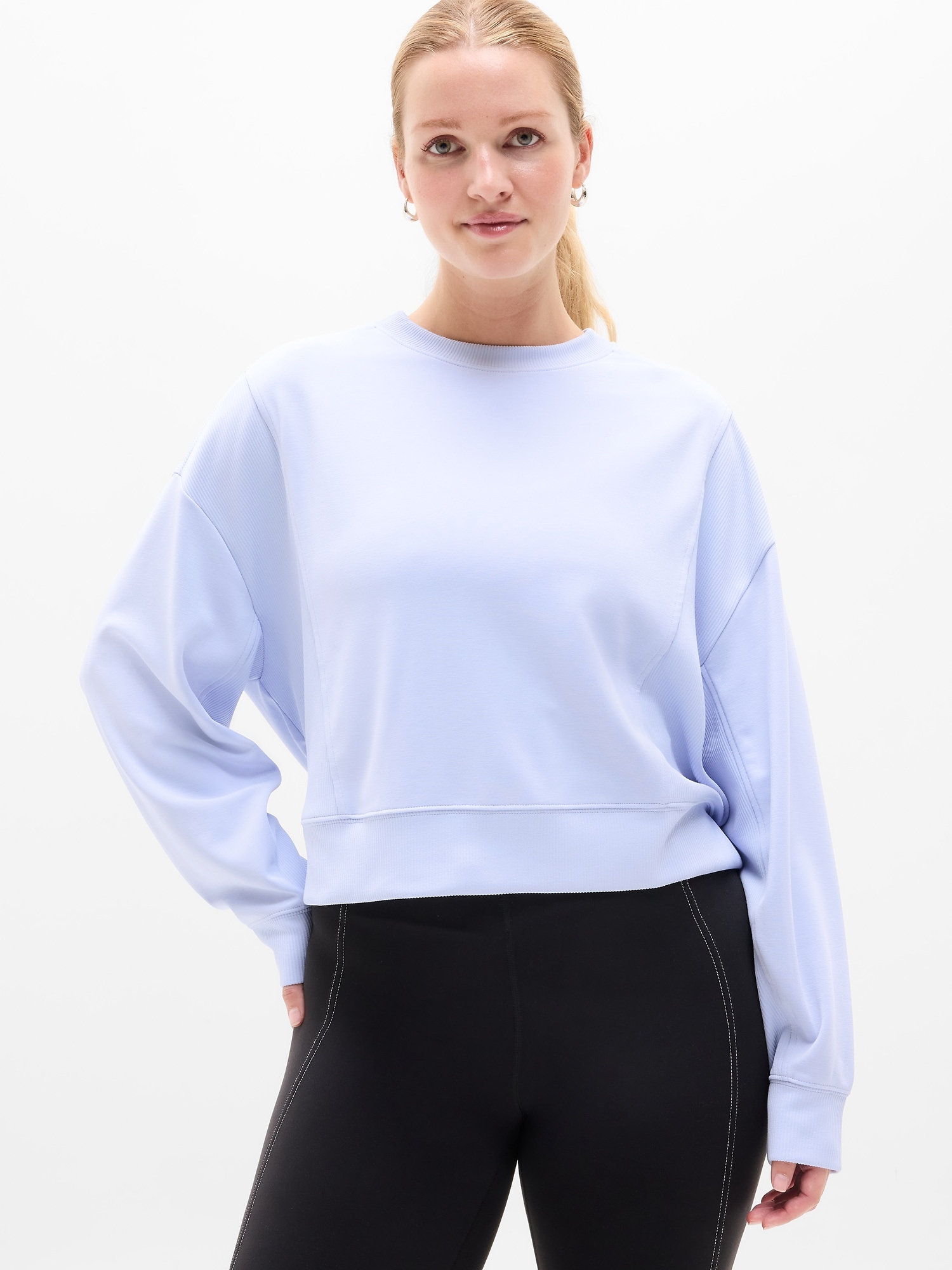 Seasoft Rib Crewneck Sweatshirt - Blue