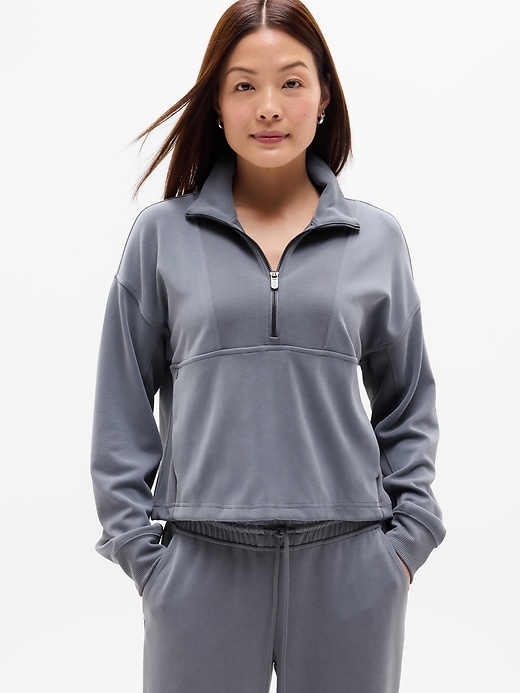 Image number 1 showing, Seasoft Rib 1/4 Zip Popover