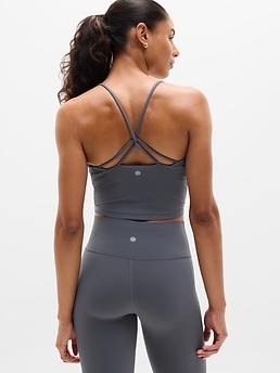 Transcend Thin Strap Crop Bra - Gray - image 3