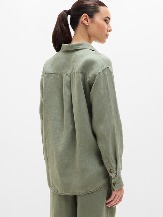 Image number 3 showing, Retreat Linen Top