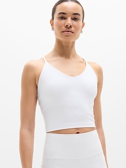 Transcend Thin Strap Crop Bra - White - image 3