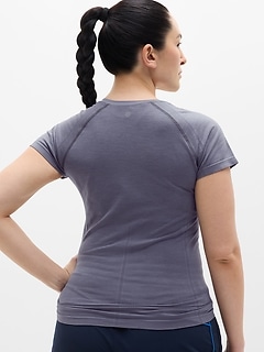 Athleta Momentum Flex Tee - Gray (Slate Heather)