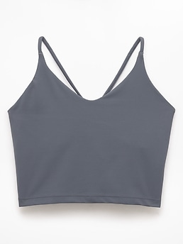 Athleta Transcend Thin Strap Crop Bra - Gray (Slate)