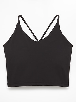 Athleta Transcend Thin Strap Crop Bra - Black (Black)