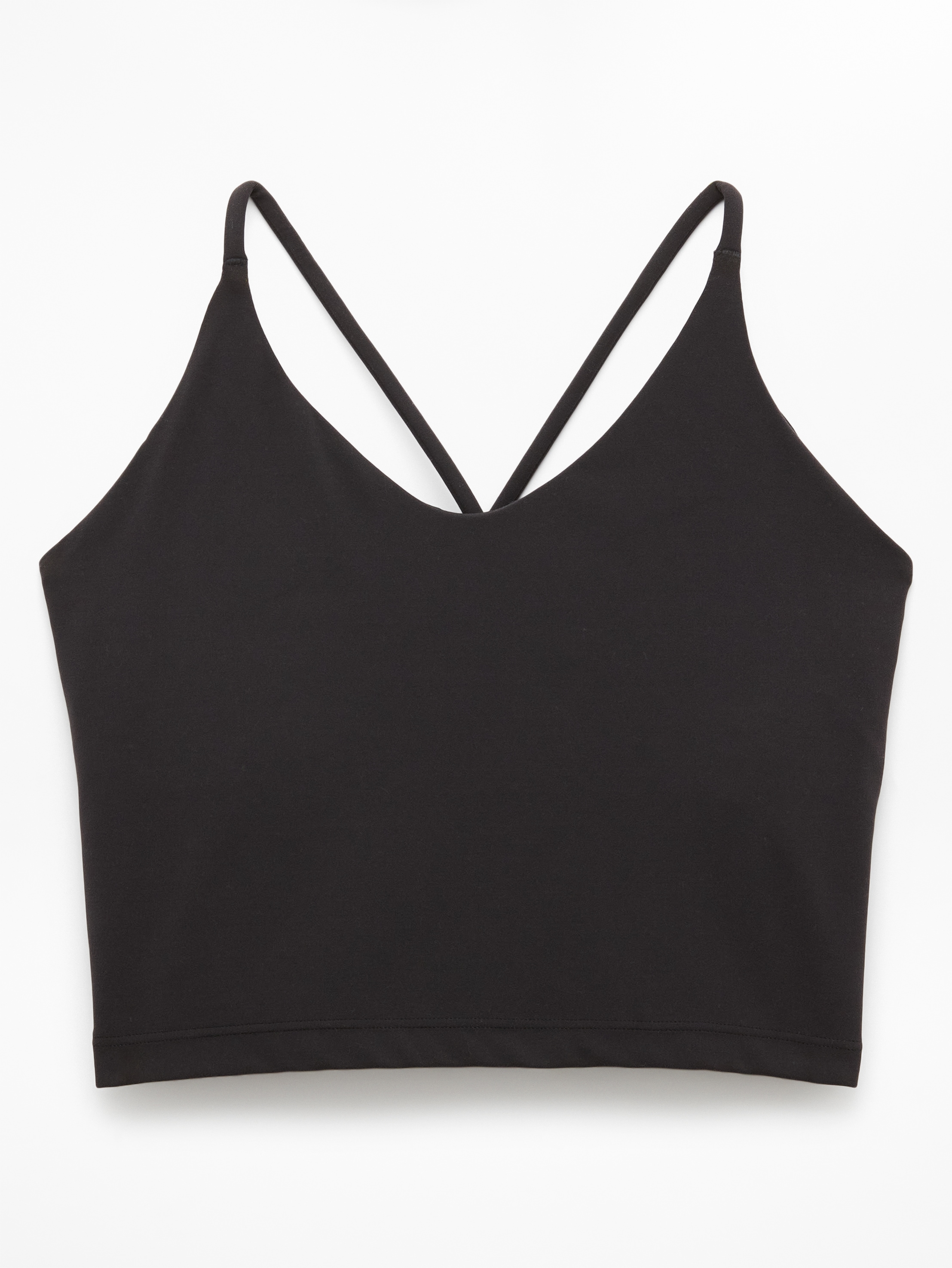 Athleta Transcend Thin Strap Crop Bra - Black (Black)
