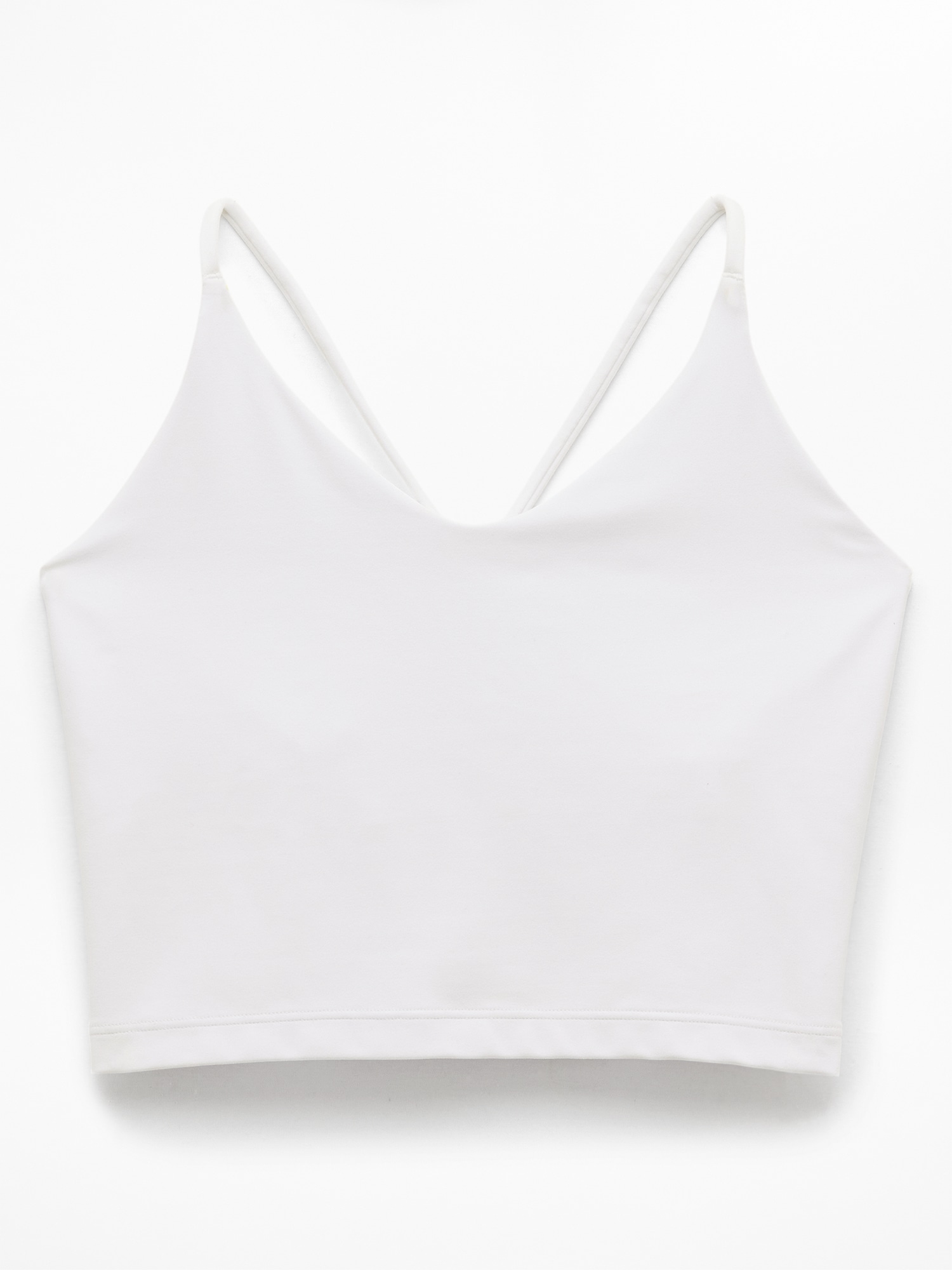 Athleta Transcend Thin Strap Crop Bra - White (Bright White)