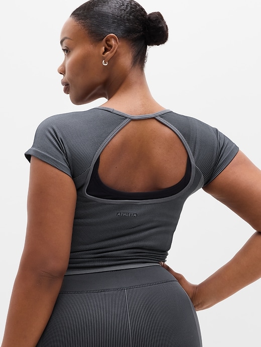 Image number 6 showing, Recharge Seamless Open Back Tee