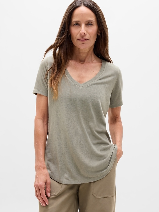 Image number 1 showing, Breezy Scoop V-Neck Tee