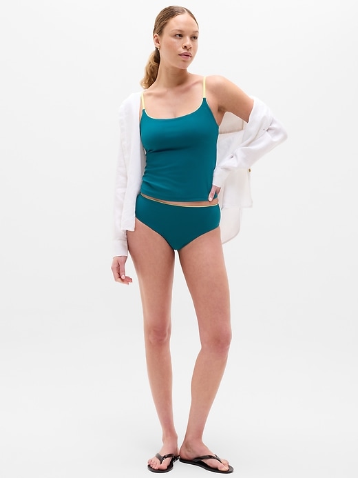 Image number 2 showing, High Waist Cheeky Tipped Swim Bottom