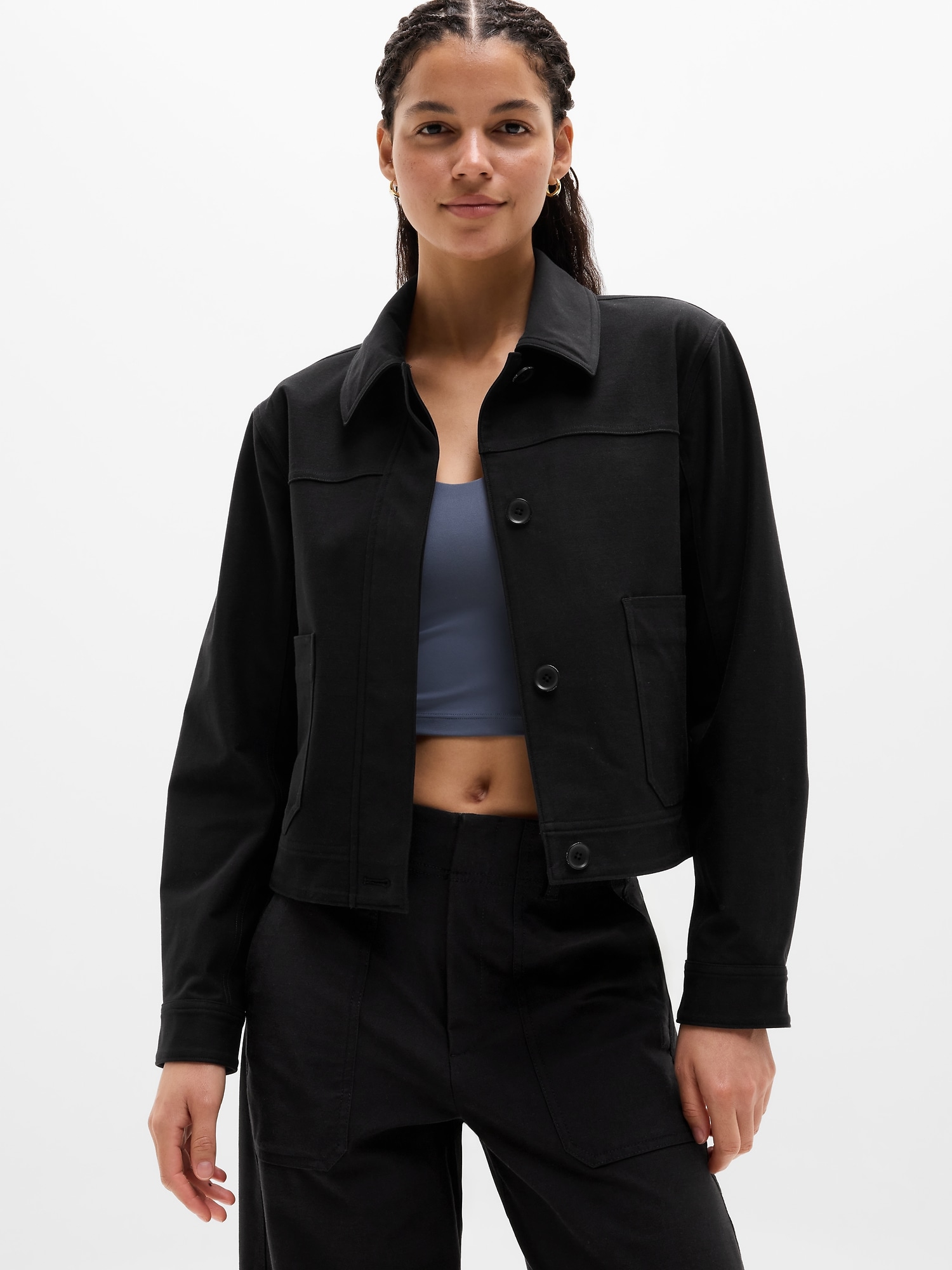 Женская куртка Athleta Skyline Chore, цвет: Чёрный