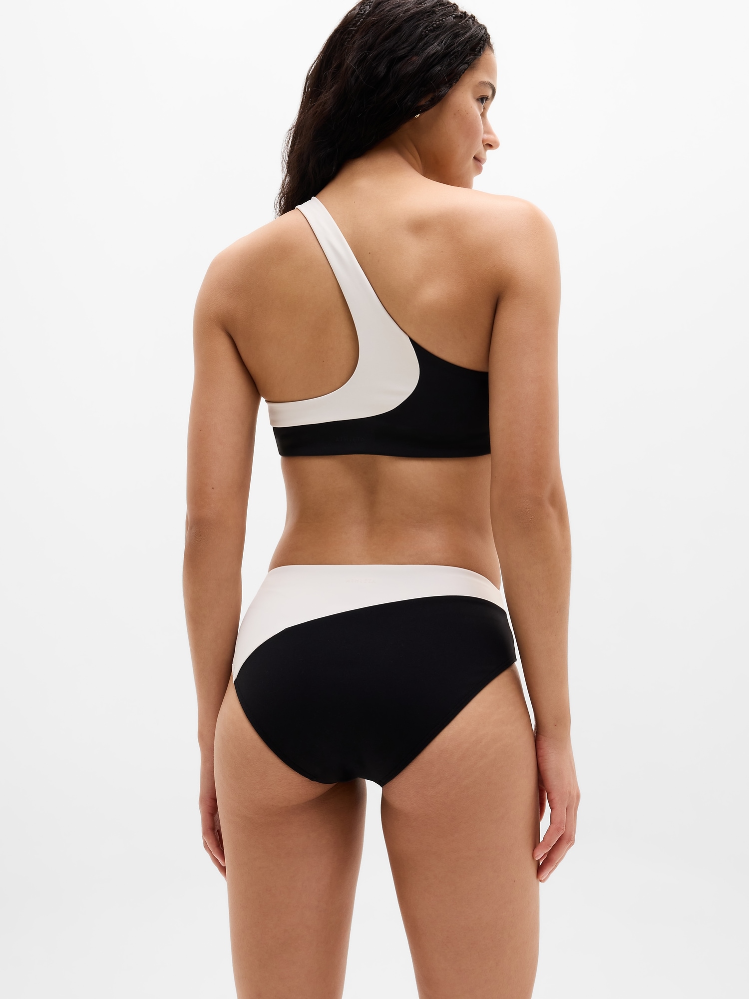 High Waist Cheeky Colorblock Swim Bottom