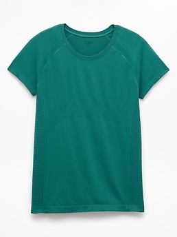Athleta Momentum Flex Tee - Green (Alpine Mini Stripe)