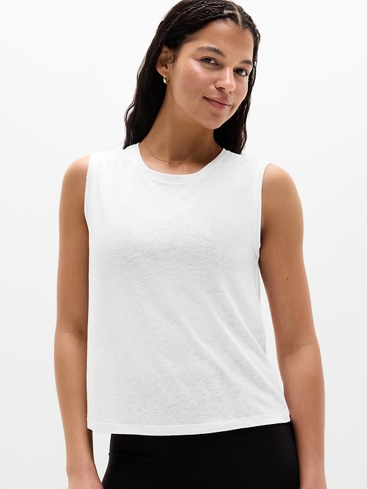 Getaway Linen Blend Muscle Tank