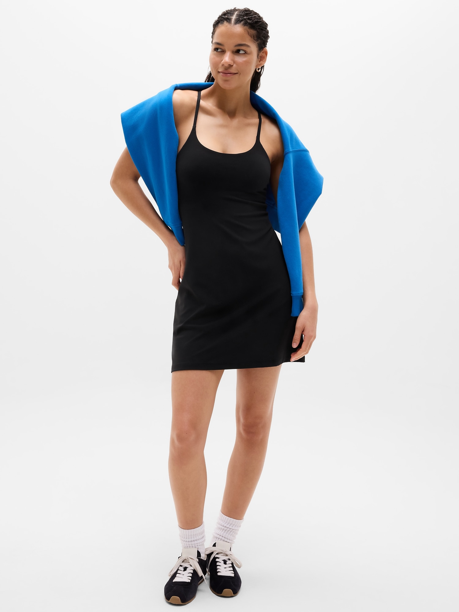 Женское платье Athleta Transcend Scoop, цвет: Чёрный