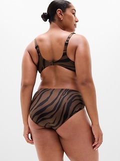 Athleta High Waist Cheeky Swim Bottom - Brown (Prima Woodland Zebra)