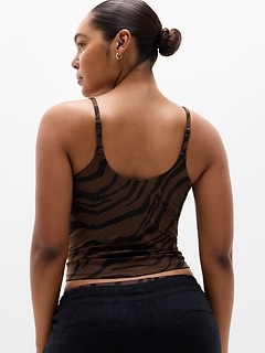 Athleta Scoop Tankini - Brown (Prima Woodland Zebra)