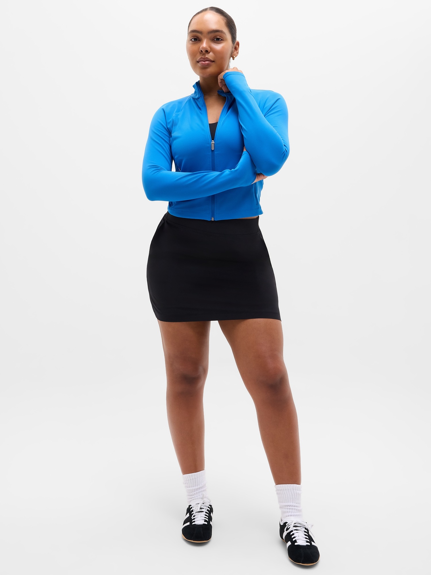 Женская юбка-шорты Athleta Brooklyn High Rise 15.5" Skort, цвет: Чёрный — фото 3