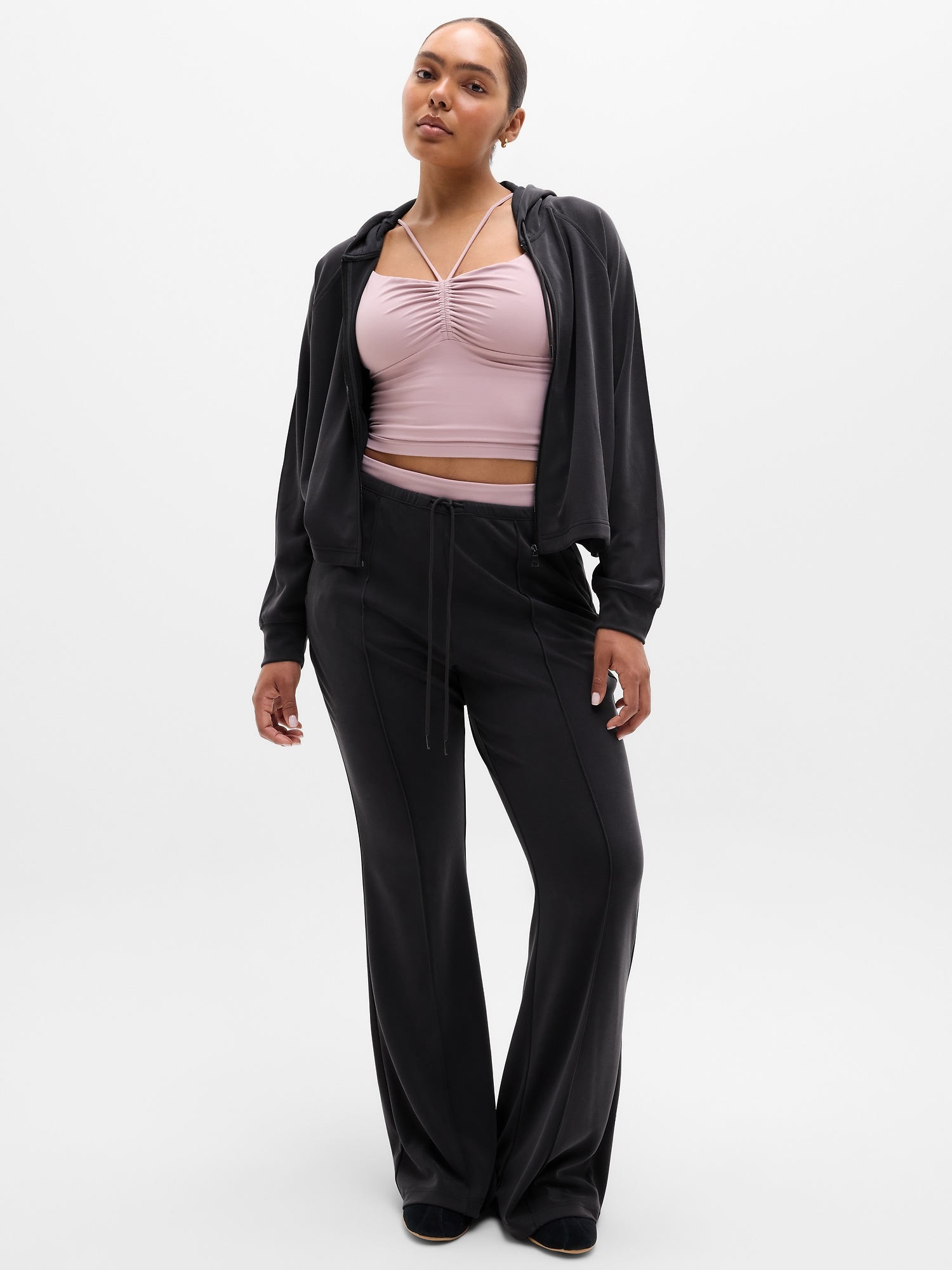 Женские куртки Athleta Seasoft Full Zip, цвет: Чёрный — фото 4