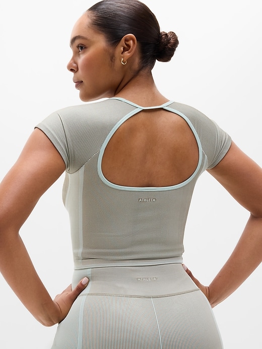 Image number 6 showing, Recharge Seamless Open Back Tee
