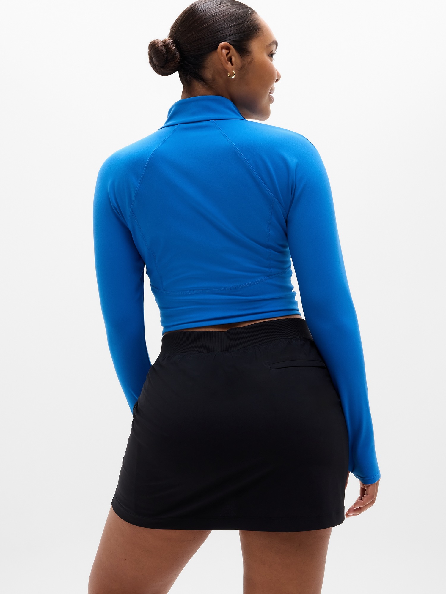 Женская юбка-шорты Athleta Brooklyn High Rise 15.5" Skort, цвет: Чёрный — фото 4