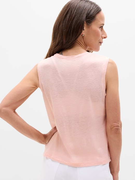Image number 3 showing, Getaway Linen Blend Muscle Tank