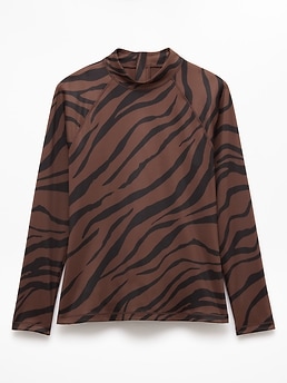 Athleta North Point Rashguard - Brown (Prima Woodland Zebra)