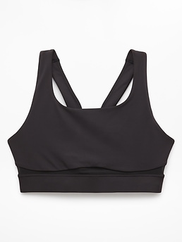 Athleta Interval Mesh Sports Bra A-C - Black (Black) - 844869002