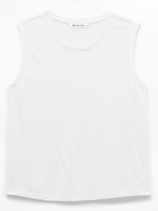 Image number 7 showing, Getaway Linen Blend Muscle Tank