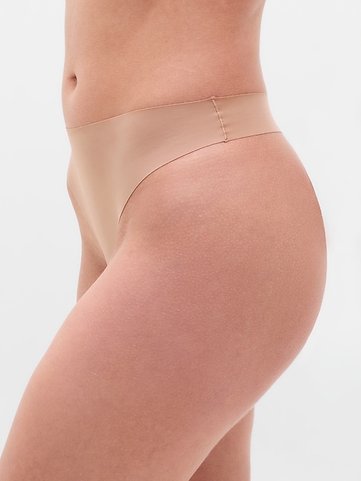 Image number 3 showing, Sleek Form No Show Thong Underwear 3-Pack