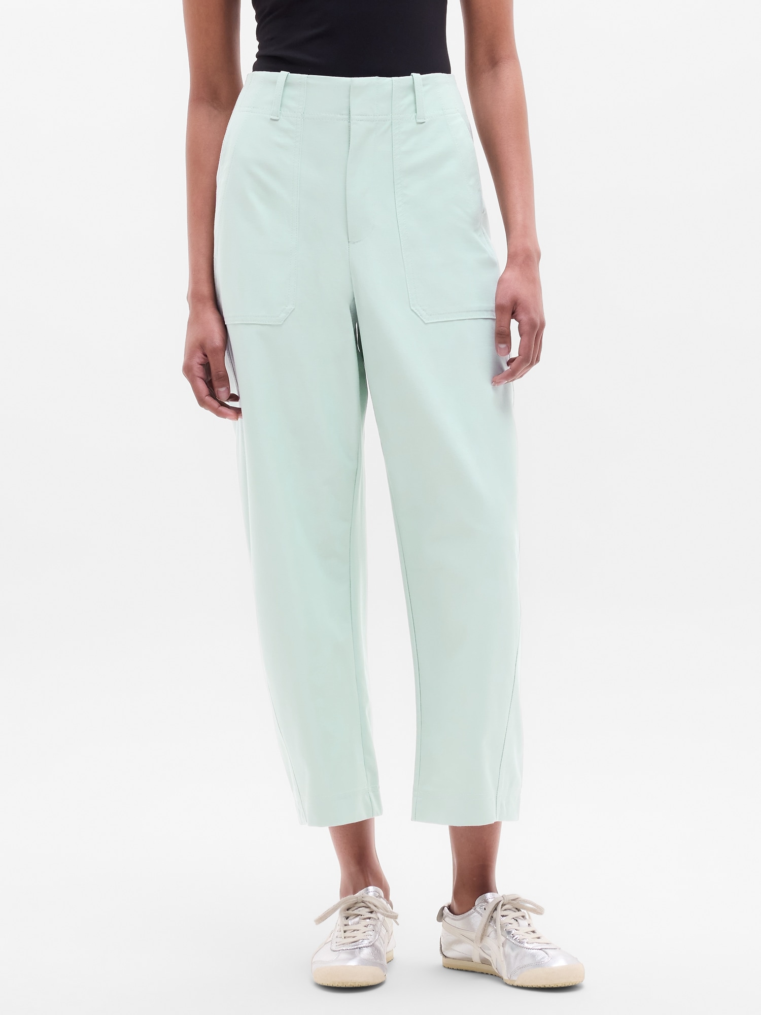 Skyline High Rise Barrel Leg Pant - Green