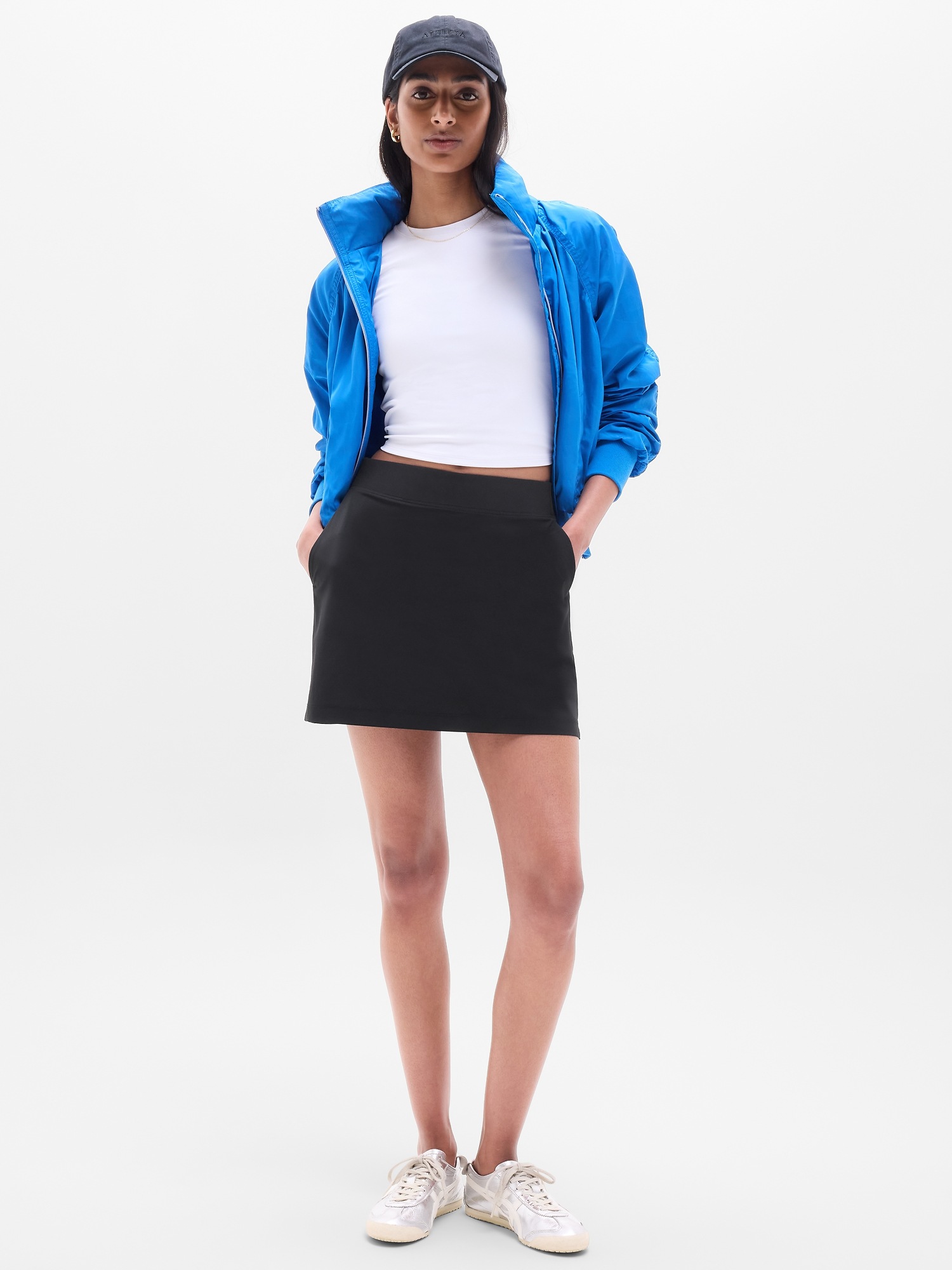 Женская юбка-шорты Athleta Brooklyn High Rise 15.5" Skort, цвет: Чёрный — фото 2