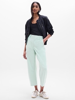 Skyline High Rise Barrel Leg Pant - Green - image 2