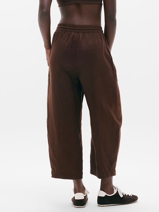 Image number 3 showing, Retreat Linen Easy Barrel Crop Pant