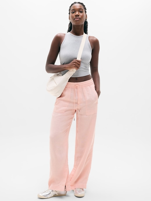 Image number 2 showing, Retreat Linen High Rise Wide Leg Pant