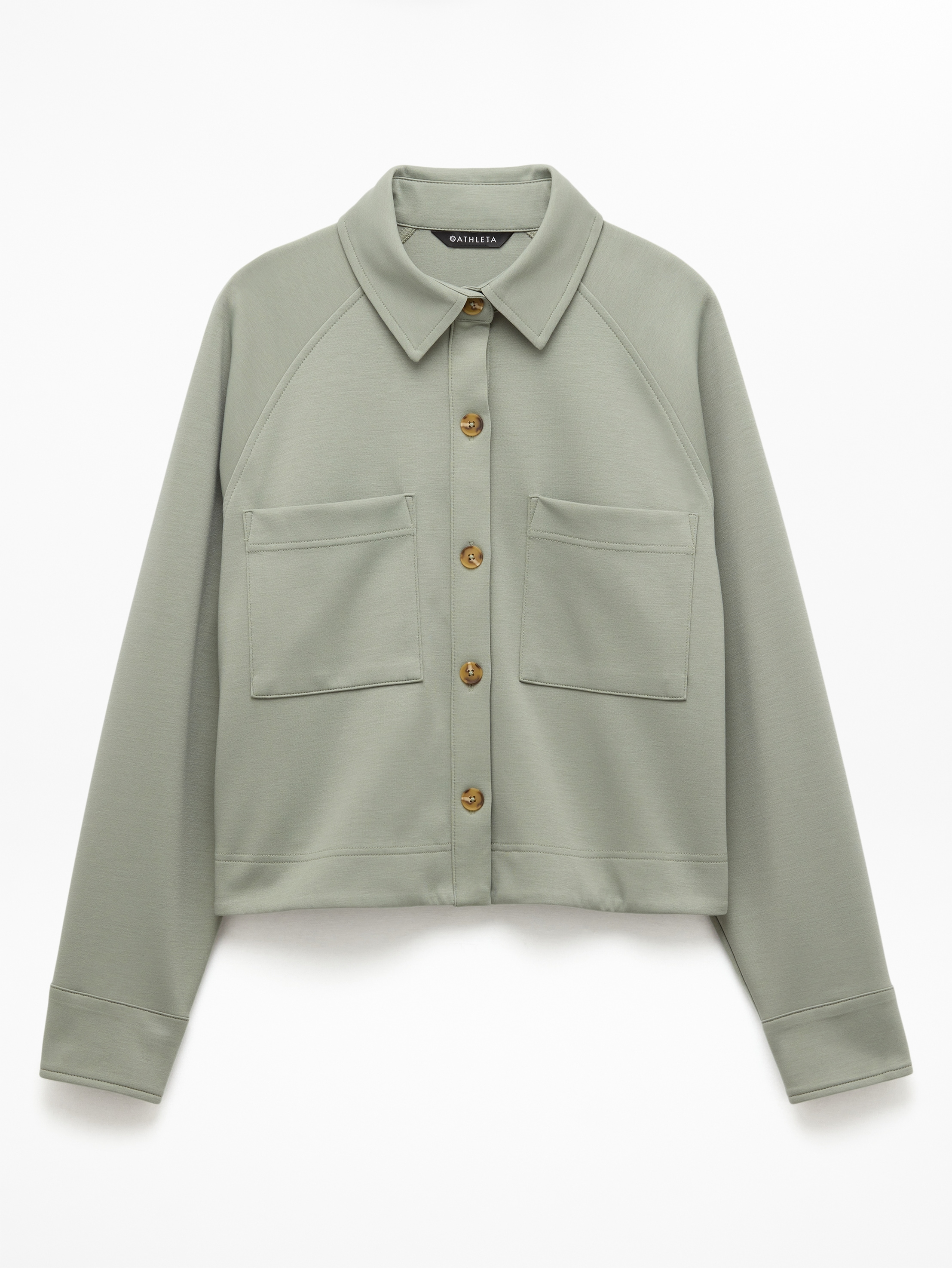 Athleta Allure Shirt Jacket - Green (Cacti)