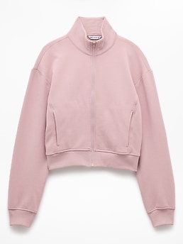 Athleta Forever Fleece Track Jacket - Pink (Blush)