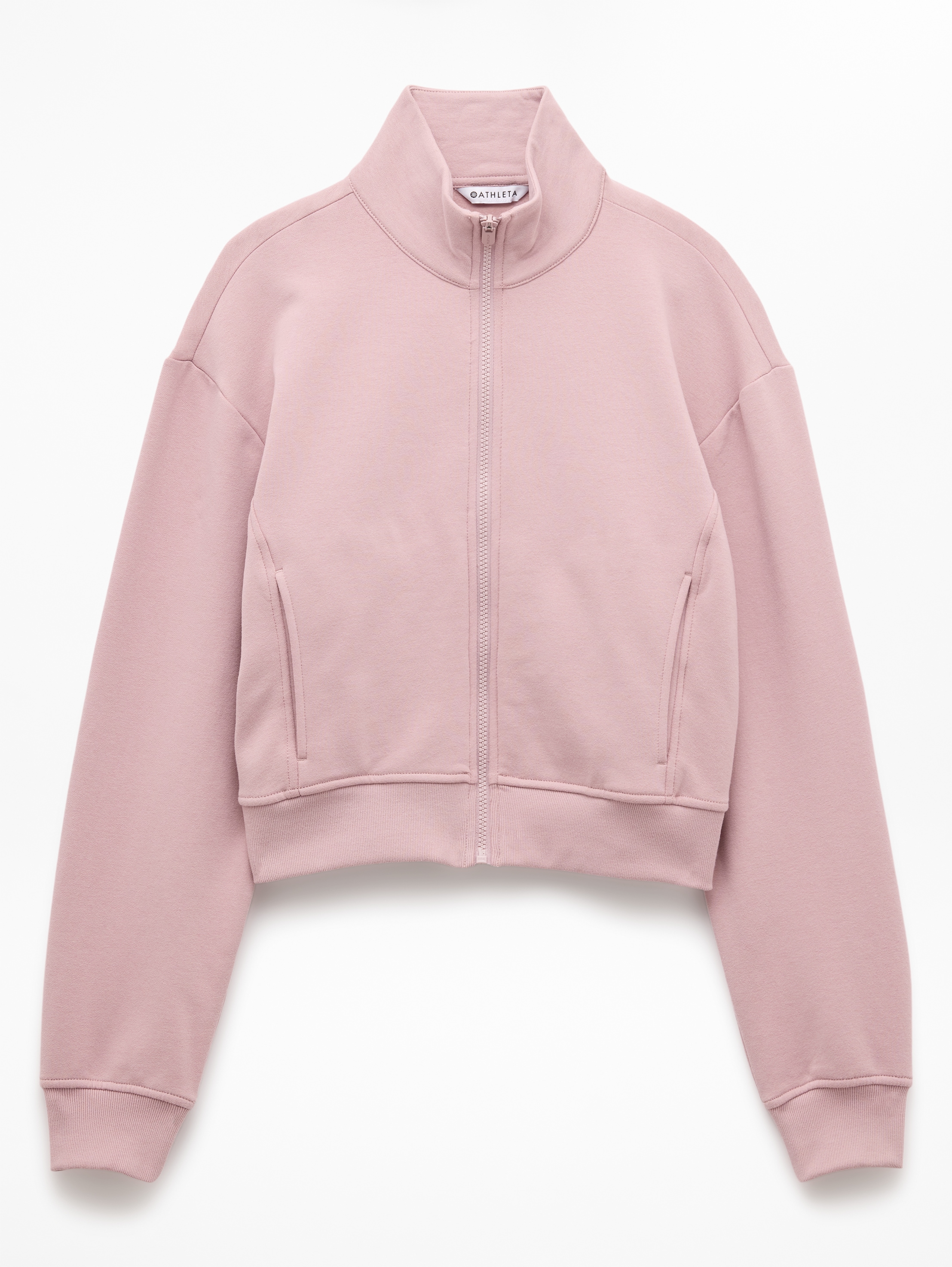 Athleta Forever Fleece Track Jacket - Pink (Blush)