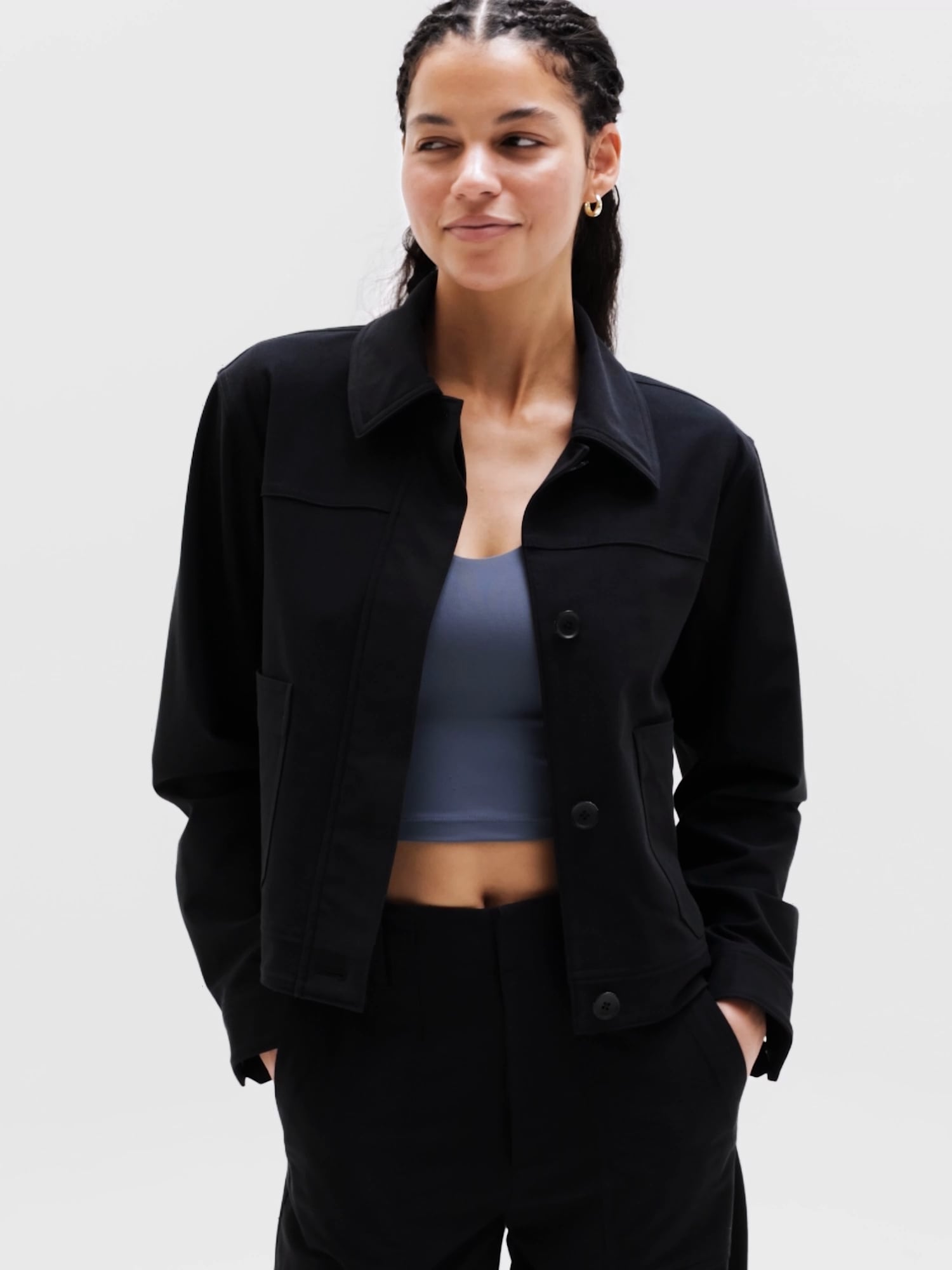 Женская куртка Athleta Skyline Chore, цвет: Чёрный — фото 7