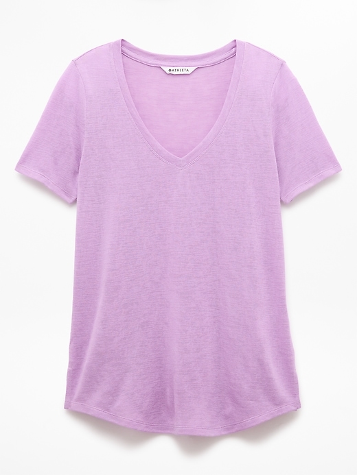 Image number 7 showing, Breezy Scoop V-Neck Tee