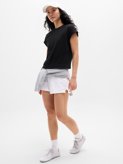 Image number 2 showing, Airy Cotton Terry Sweatshirt Tee