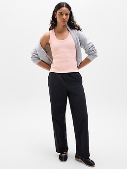Signature Rib Scoop Tank - Pink - image 2