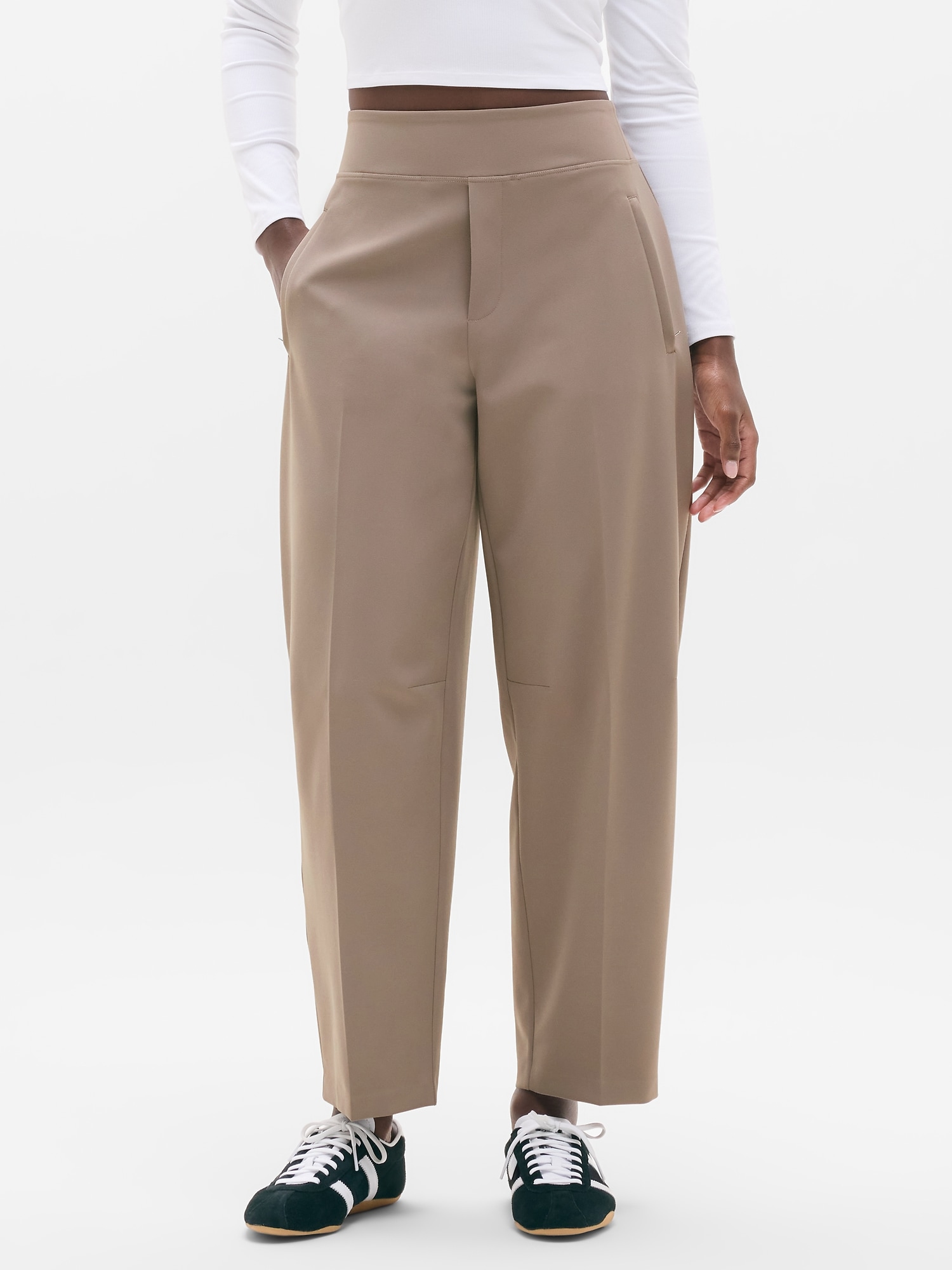Endless High Rise Barrel Pant - Brown