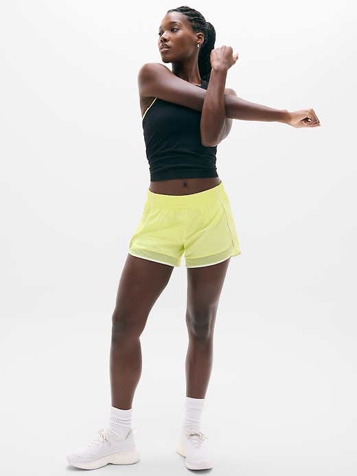 Image number 2 showing, Mesh Racer Run Mid Rise 4" Short