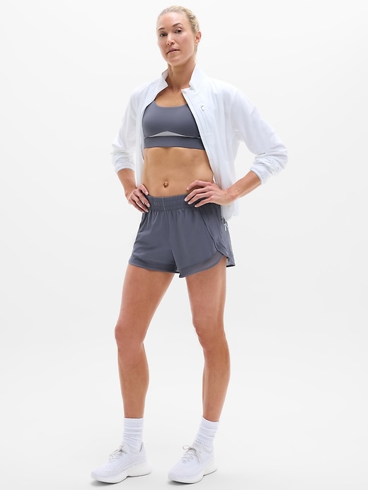 Image number 2 showing, Mesh Racer Run Mid Rise 4" Short