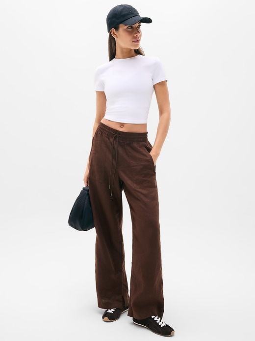 Image number 2 showing, Retreat Linen High Rise Wide Leg Pant