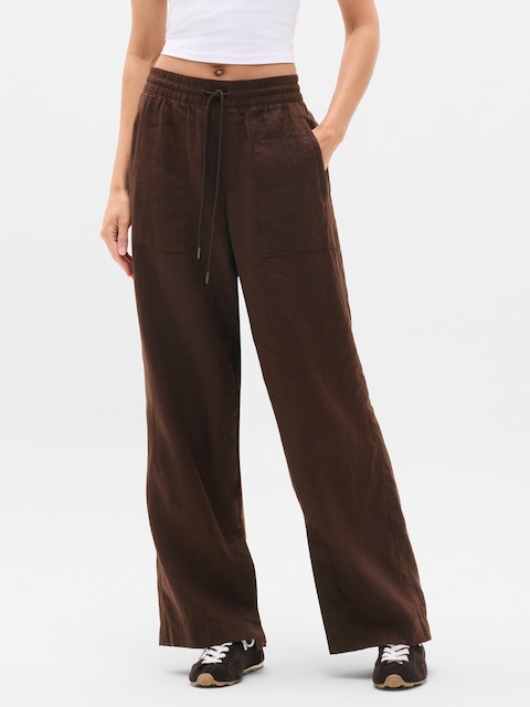 Retreat Linen High Rise Wide Leg Pant