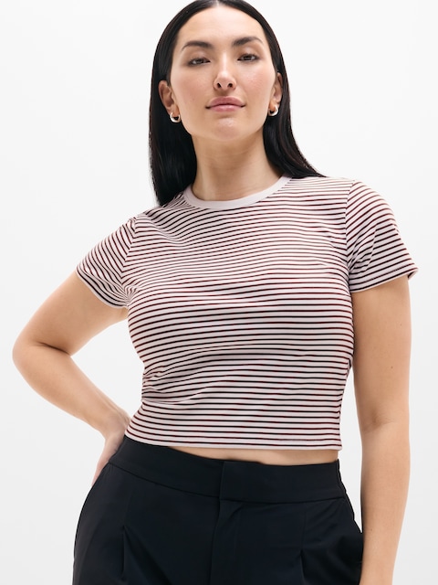 Signature Rib Crop Tee