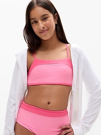 Image number 1 showing, Athleta Girl Reversible Square Neck Bikini Top