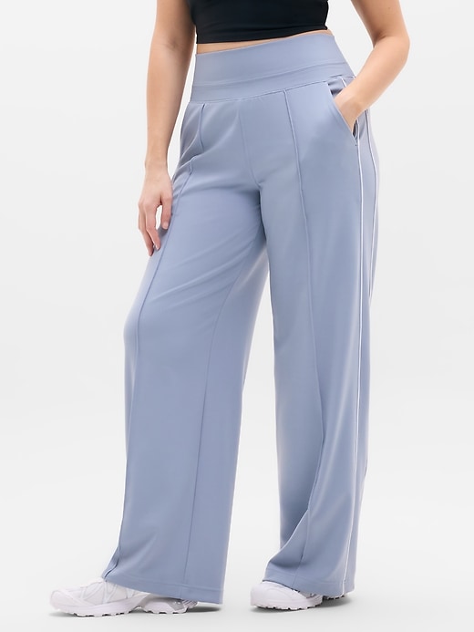 Image number 1 showing, Venice High Rise Track Stripe Wide Leg Pant