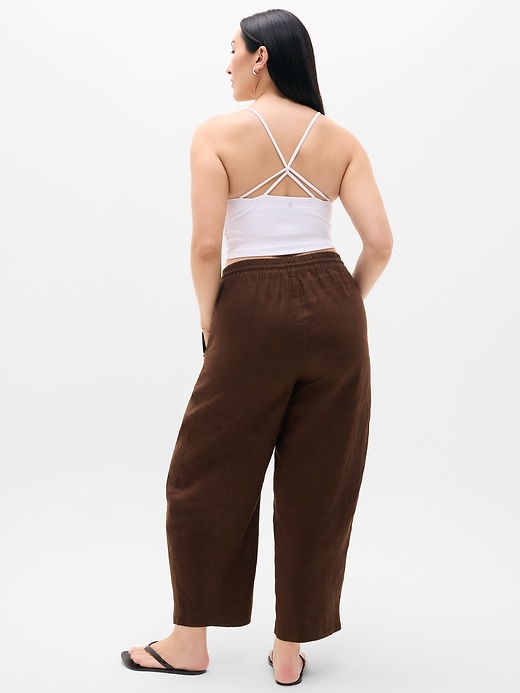 Image number 6 showing, Retreat Linen Easy Barrel Crop Pant